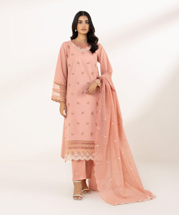 3 piece Embroidered  Lawn Suit